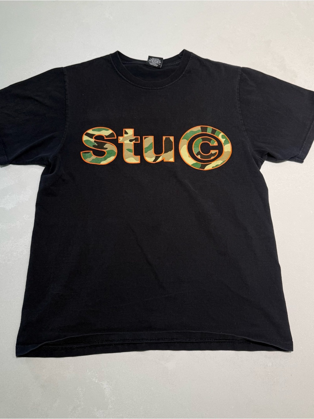 Stussy vintage black camo shirt